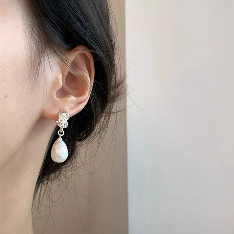 Anxious Artificial Pearl Earrings Women's-1