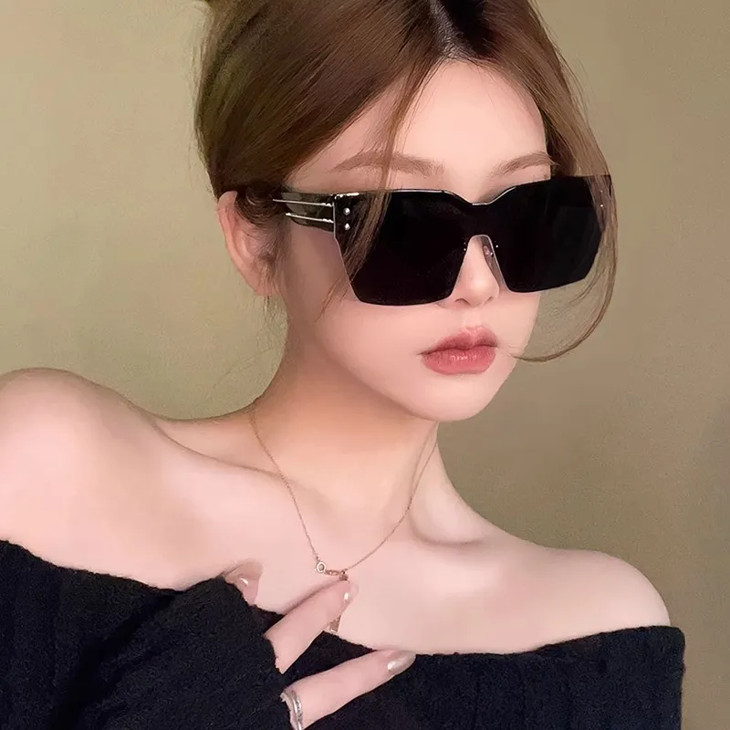 Anxious PC Metal Browline Sunglasses Unisex-2