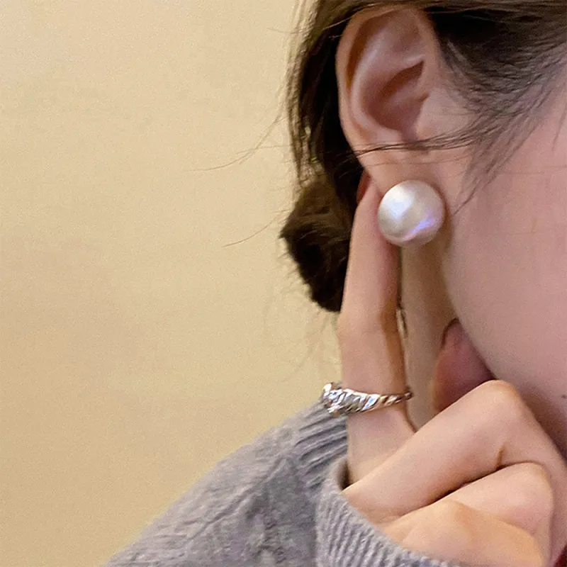 Anxious 925 Silver Needles Stud Earrings Women's-7