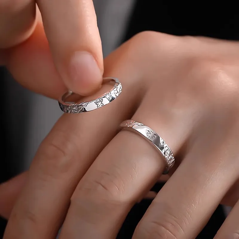 Anxious 999 Fine Silver Rings Unisex-7