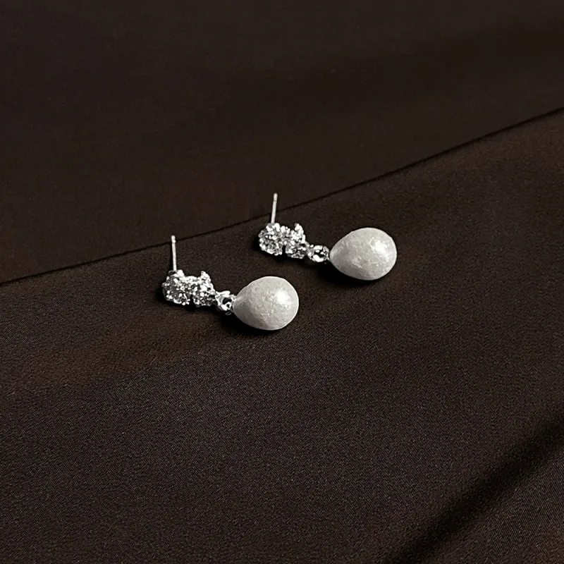 Anxious Artificial Pearl Earrings Women's-5