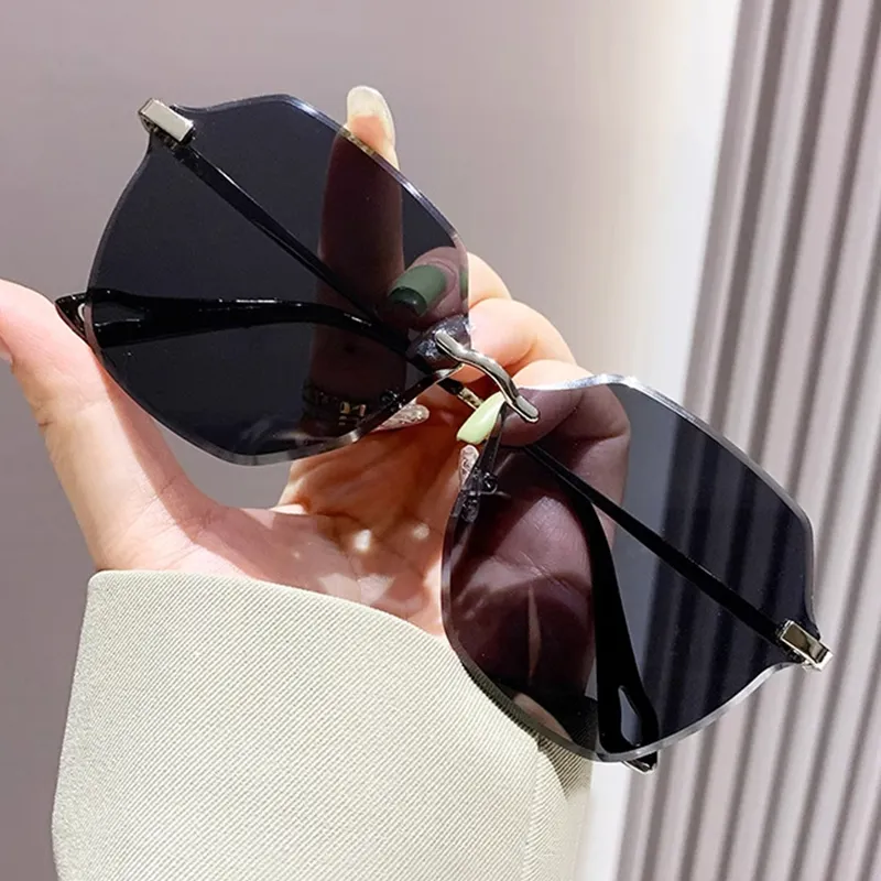 Anxious Alloy PC Irregular Shape Sunglasses Unisex-3