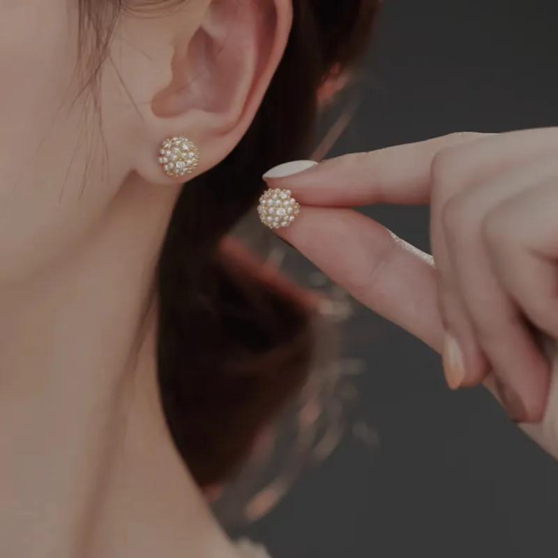 Anxious 925 Silver Needles Stud Earrings Women's-2