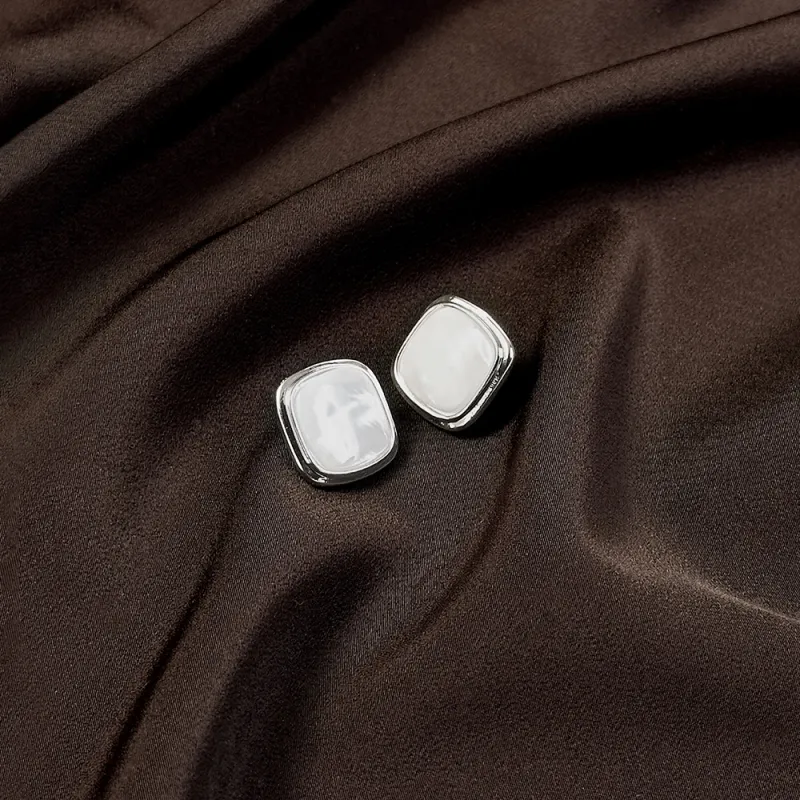 Anxious 925 Silver Needles Stud Earrings Women's-6