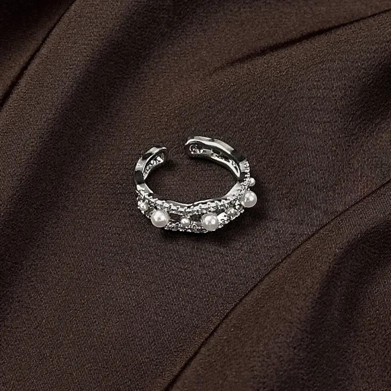 Anxious Artificial Pearl Rings Women's-3