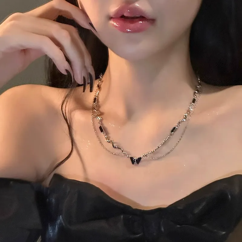 Anxious Alloy Necklaces Women's-2