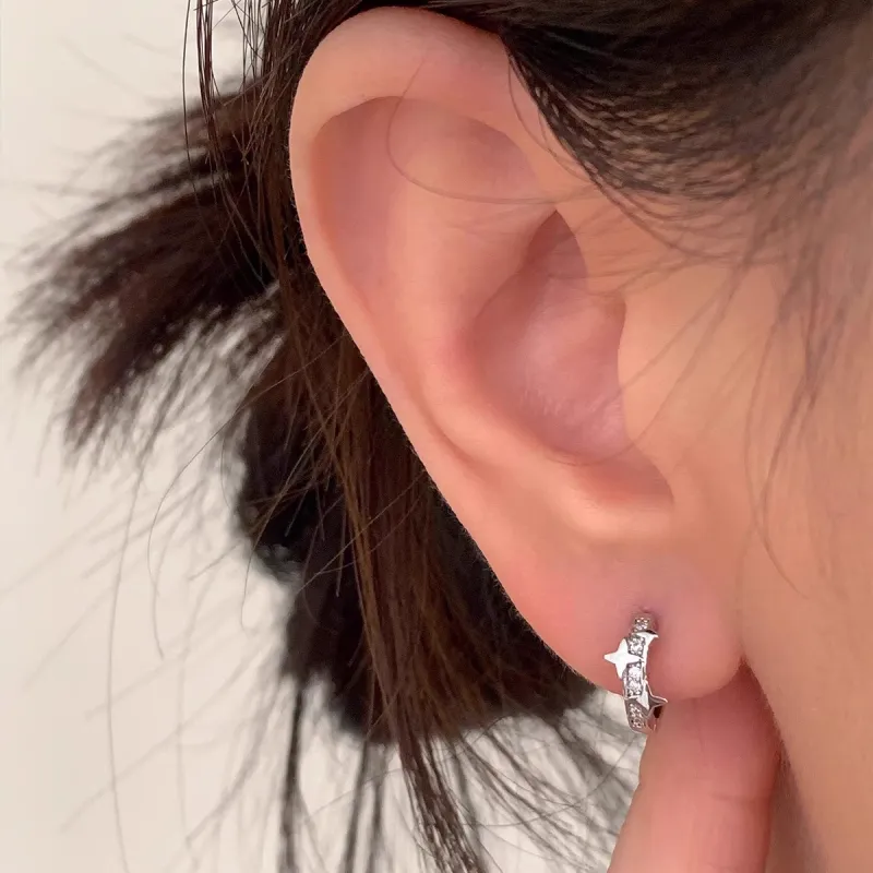 Anxious Titanium Steel Earrings Unisex-2