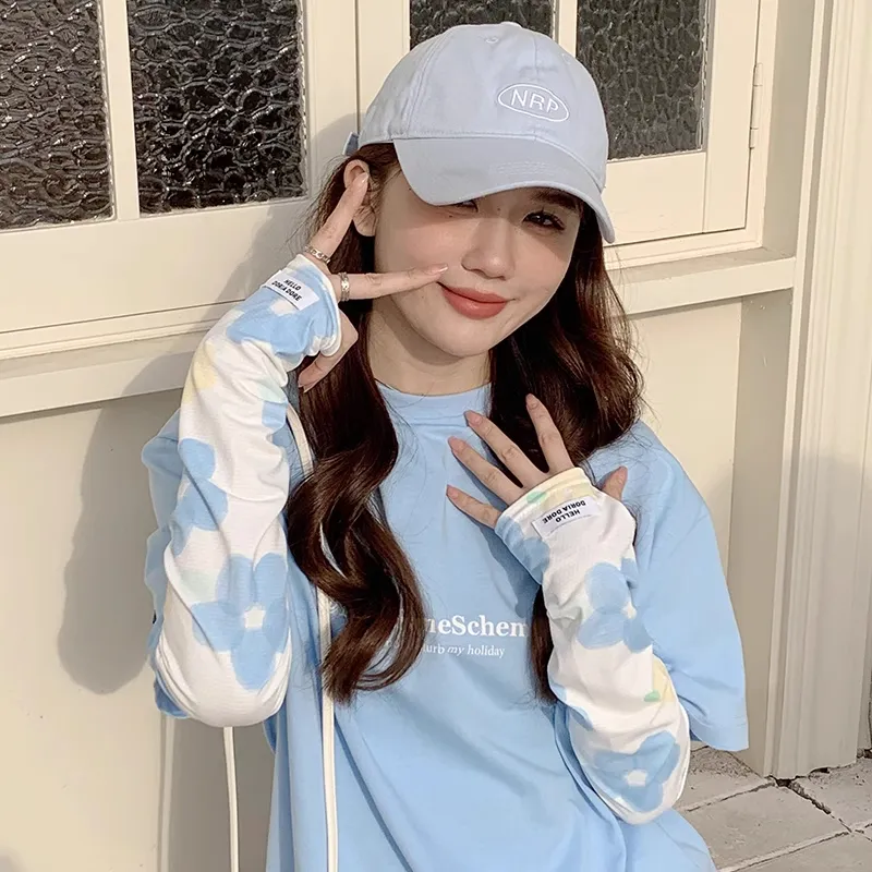 Anxious Polyester Sun Protection Sleeves Women's-1