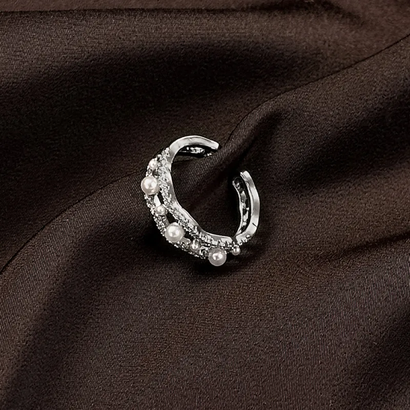 Anxious Artificial Pearl Rings Women's-6