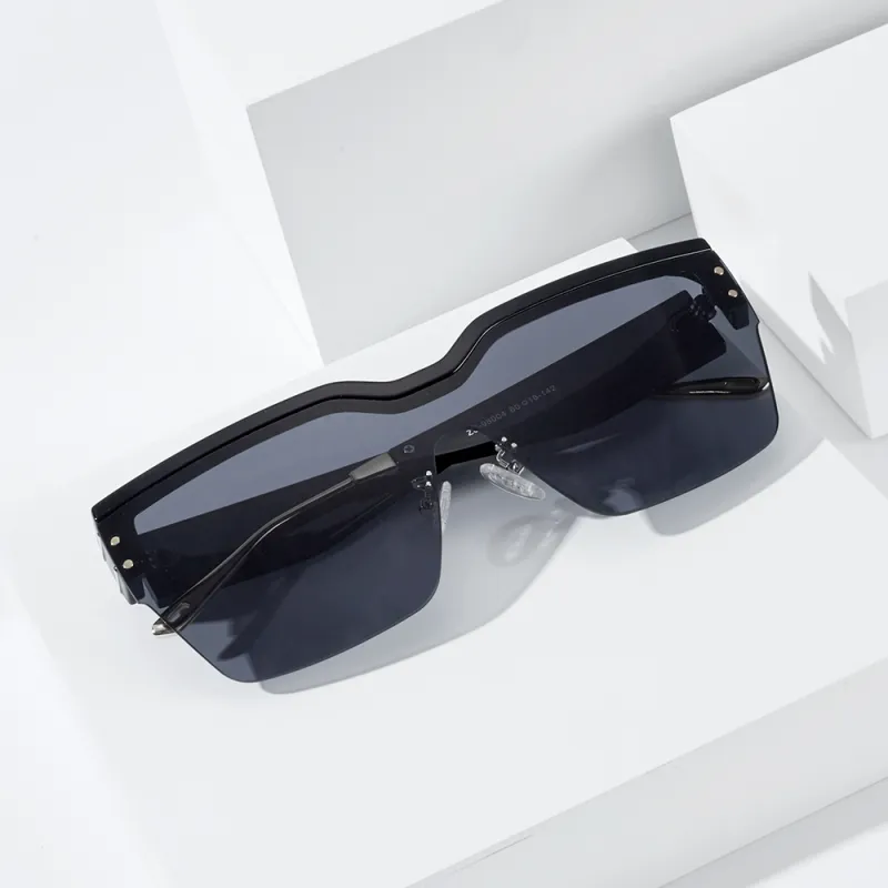 Anxious PC Metal Browline Sunglasses Unisex-9