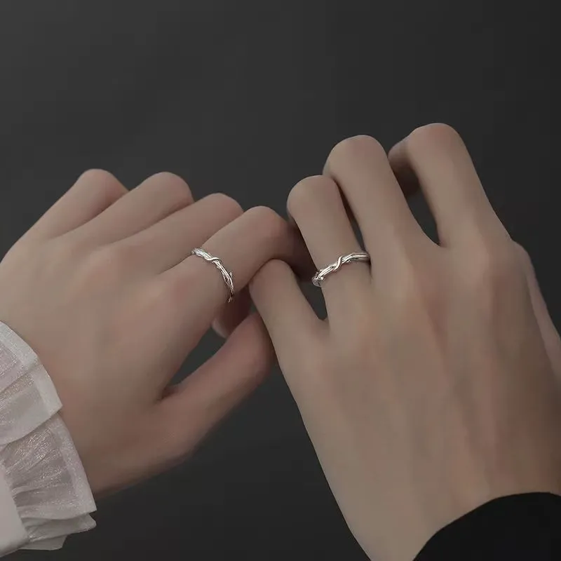 Anxious 999 Fine Silver Rings Unisex-2