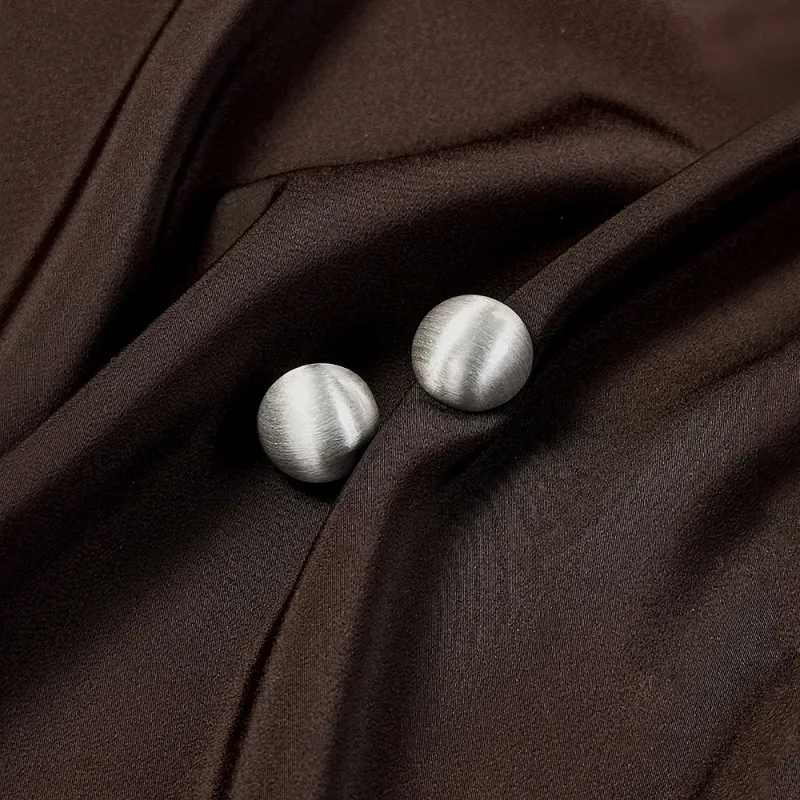 Anxious 925 Silver Needles Stud Earrings Women's-5