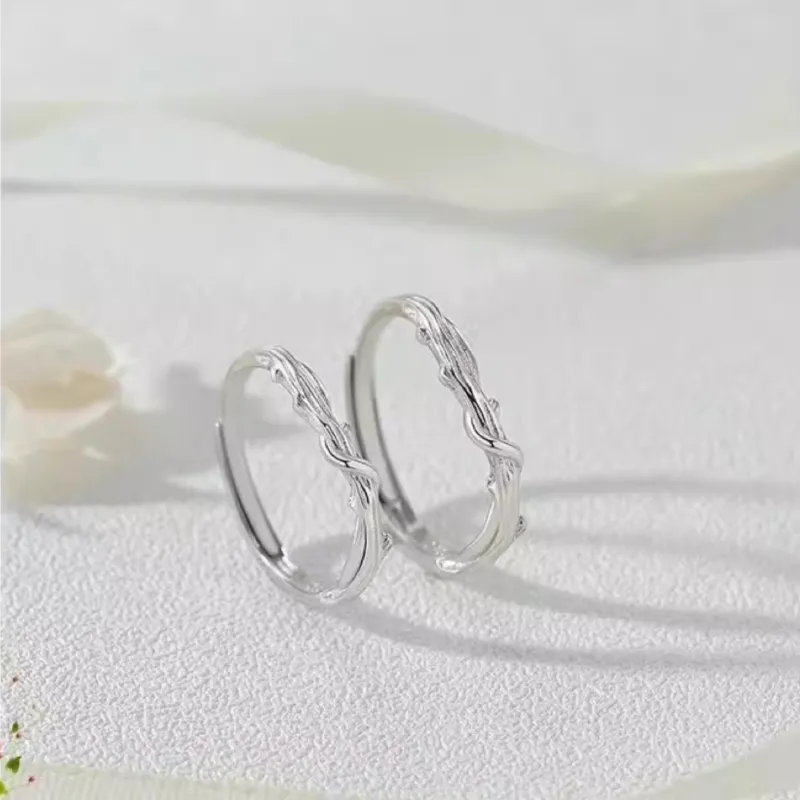 Anxious 999 Fine Silver Rings Unisex-1