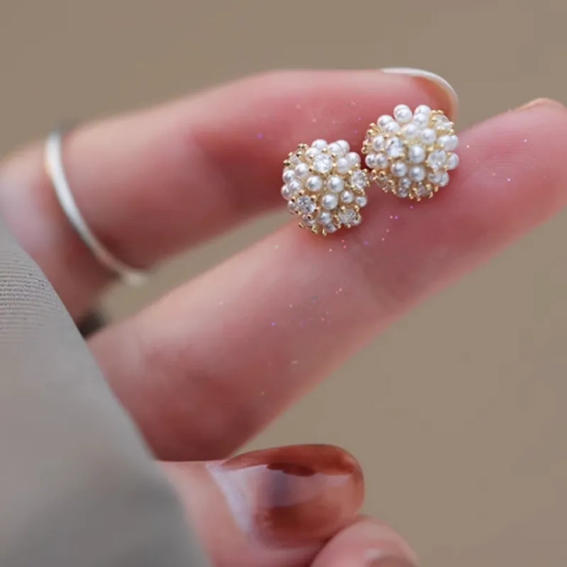 Anxious 925 Silver Needles Stud Earrings Women's-5