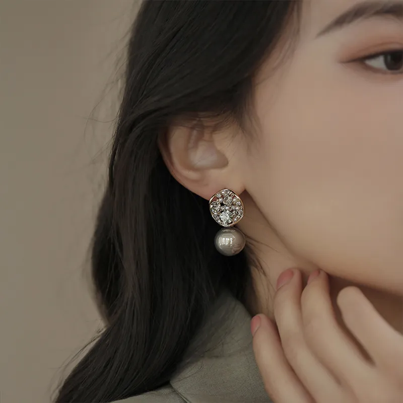 Anxious Artificial Pearl Earrings Women's-1