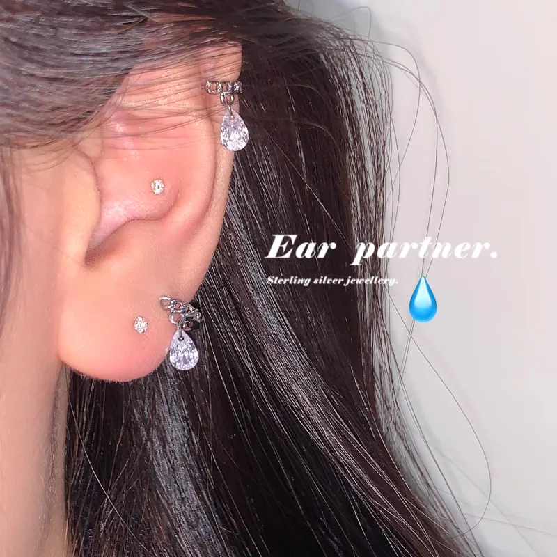 Anxious Titanium Steel Stud Earrings Women's-4