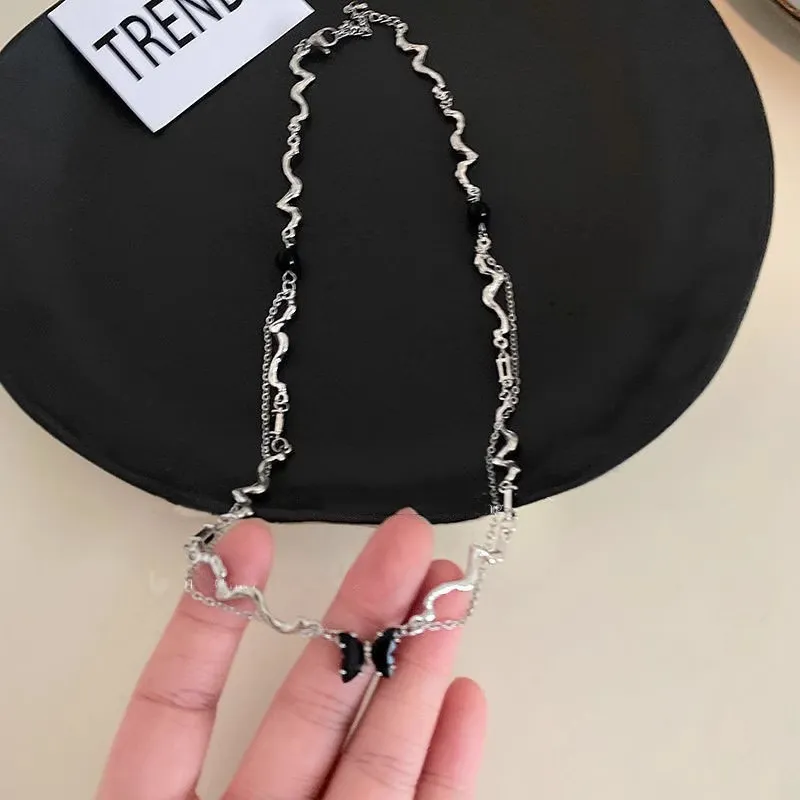 Anxious Alloy Necklaces Women's-1