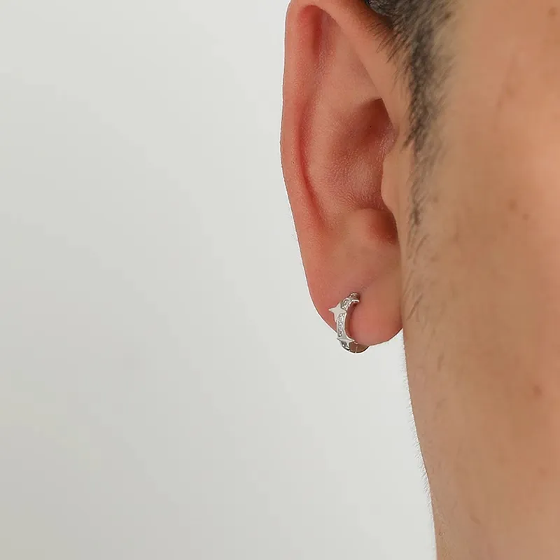 Anxious Titanium Steel Earrings Unisex-6