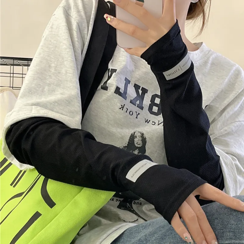 Anxious Ice Silk Sun Protection Sleeves Unisex-1