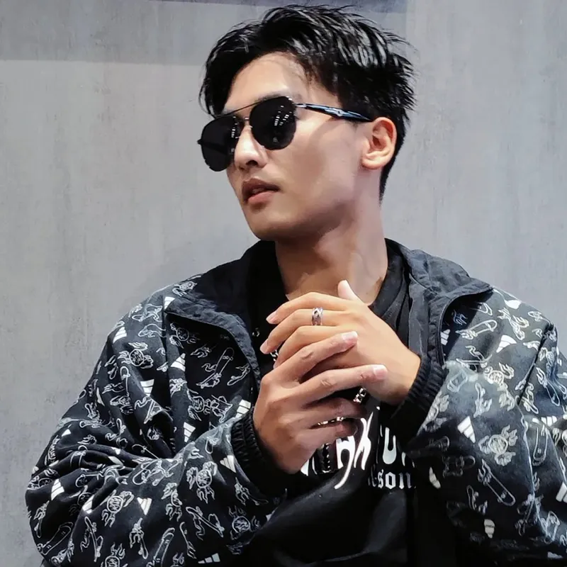 Anxious Cupronickel Aviator Sunglasses Unisex-3