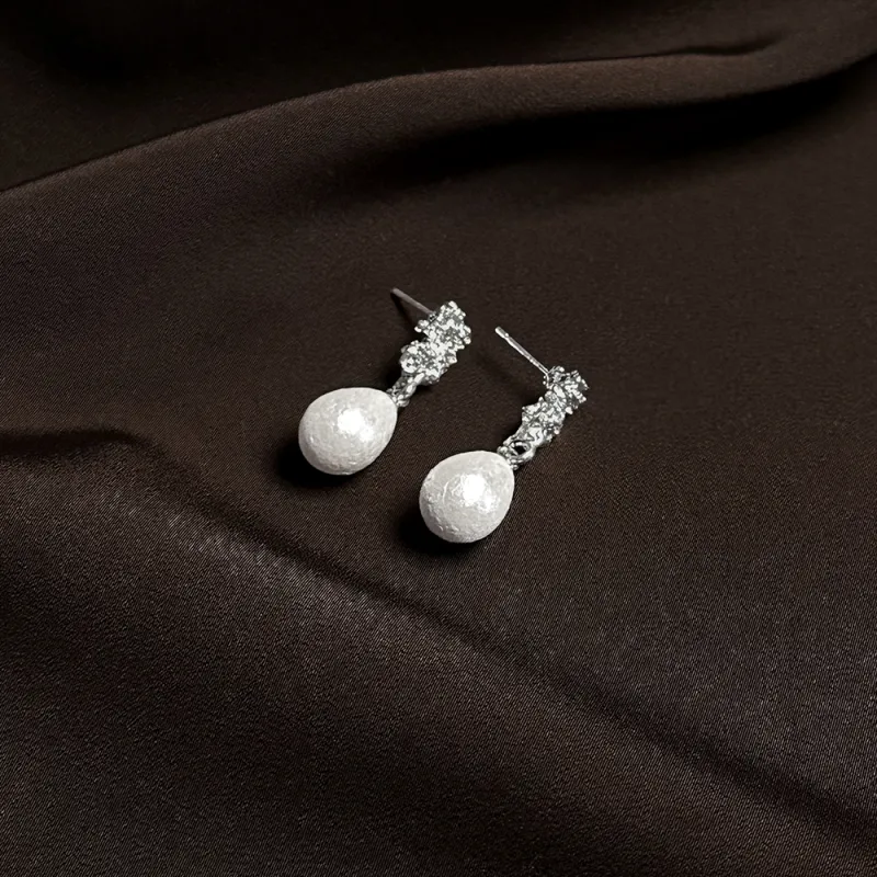 Anxious Artificial Pearl Earrings Women's-6
