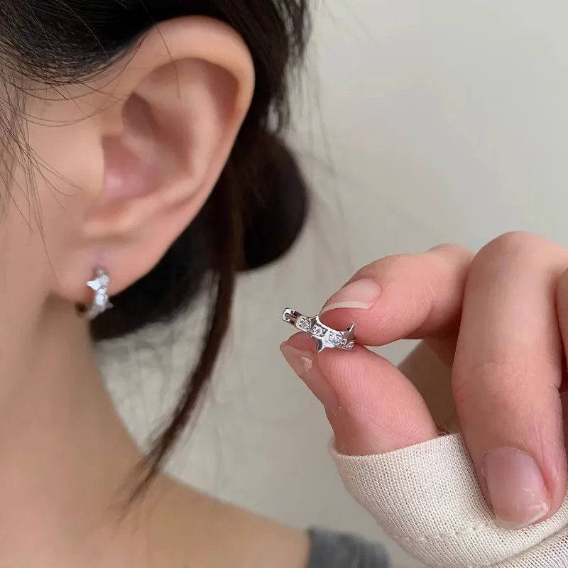 Anxious Titanium Steel Earrings Unisex-3