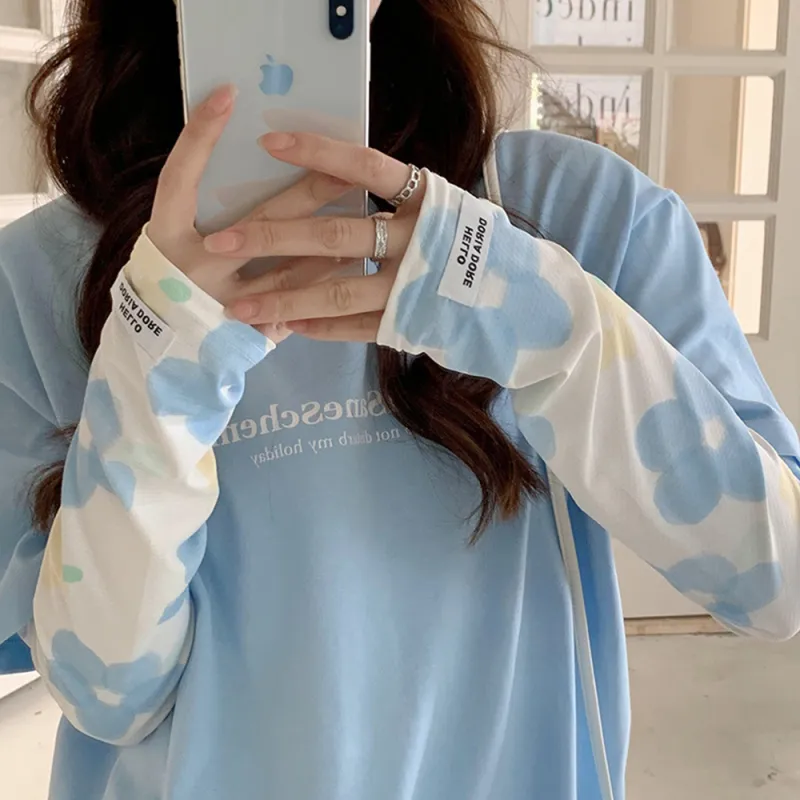 Anxious Polyester Sun Protection Sleeves Women's-3