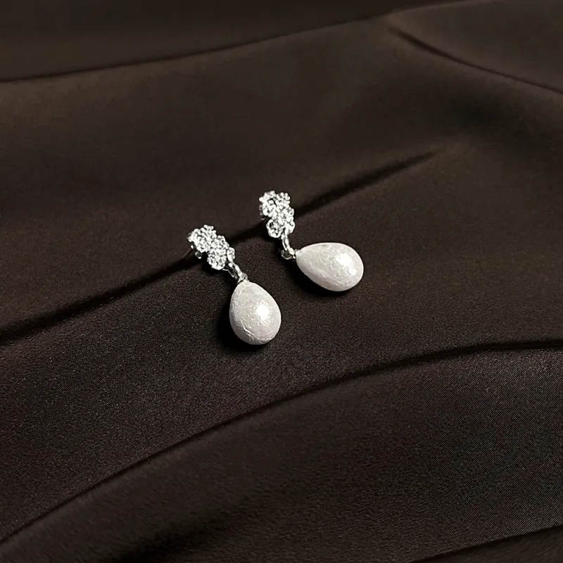 Anxious Artificial Pearl Earrings Women's-4