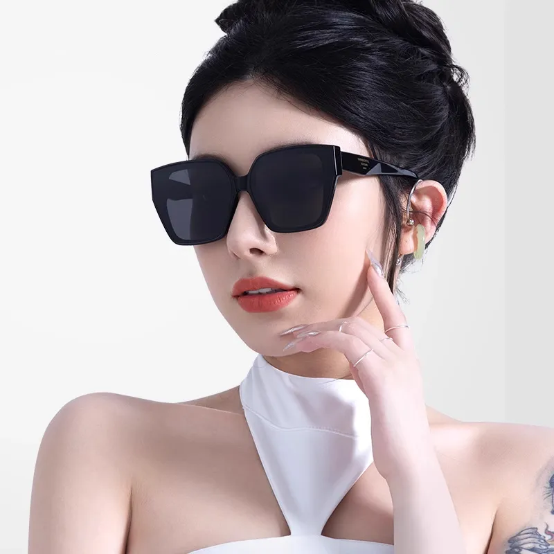 Anxious TR/Memory Plastic Square Sunglasses Unisex-1
