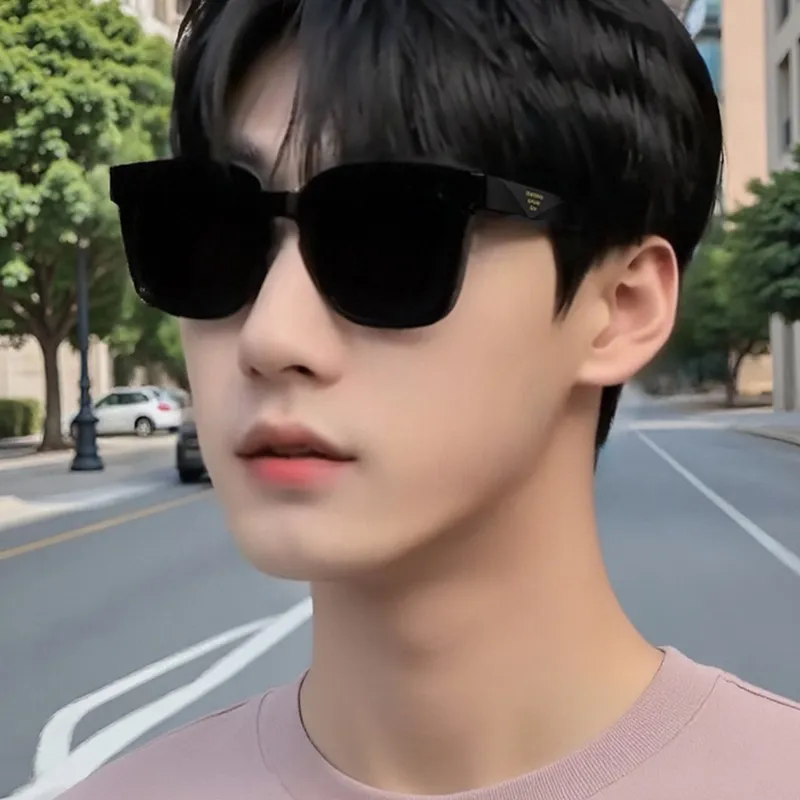 Anxious TR/Memory Plastic Square Sunglasses Unisex-3
