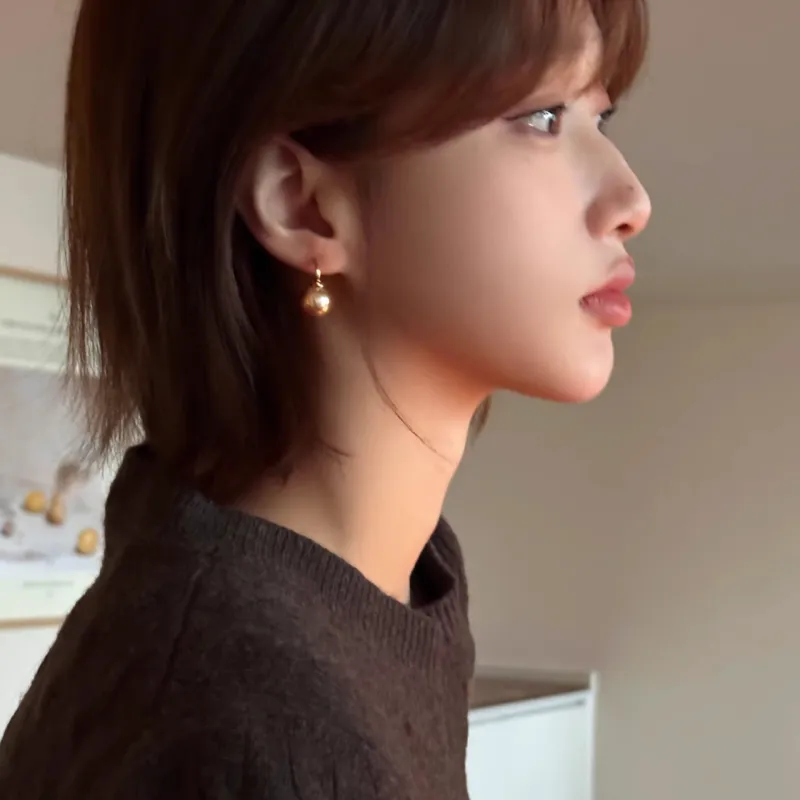 Anxious Copper Earrings Women's-4