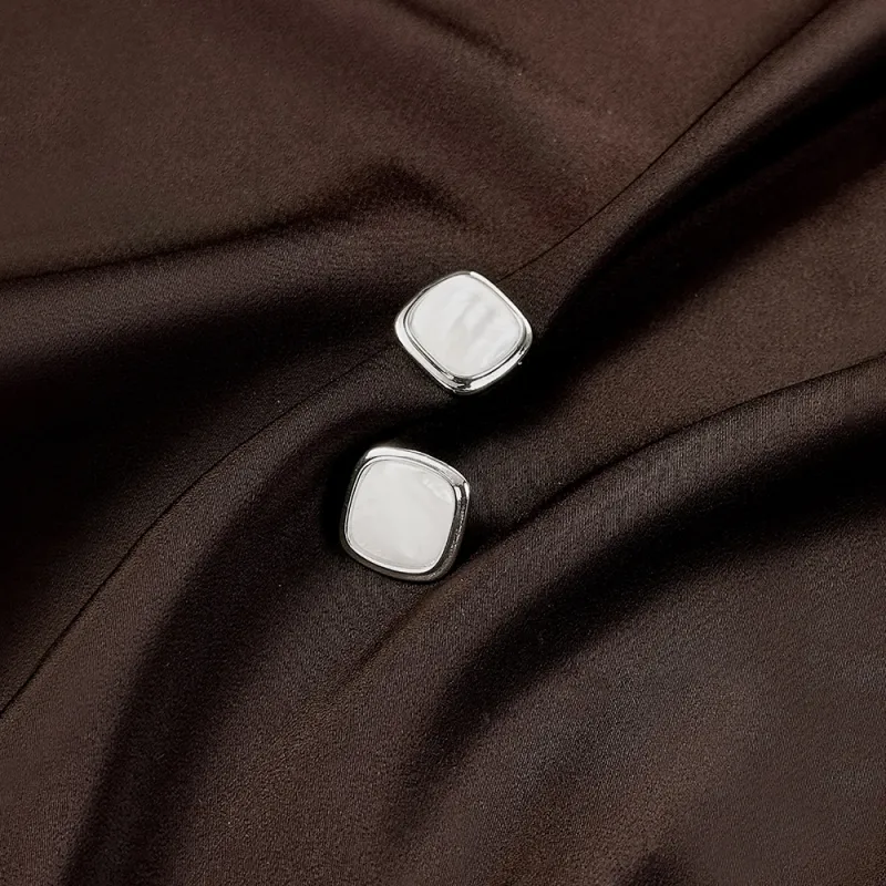 Anxious 925 Silver Needles Stud Earrings Women's-5