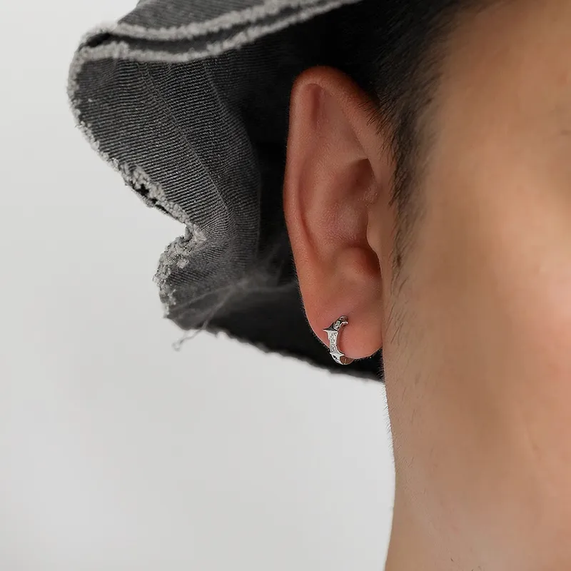 Anxious Titanium Steel Earrings Unisex-7