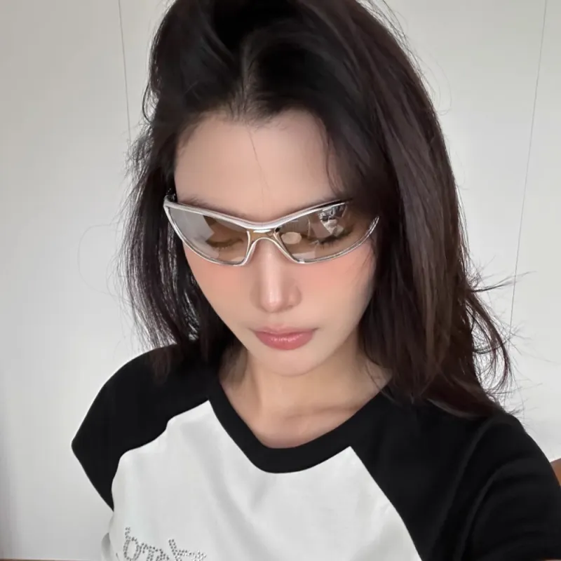 Anxious PC Irregular Shape Sunglasses Unisex-4
