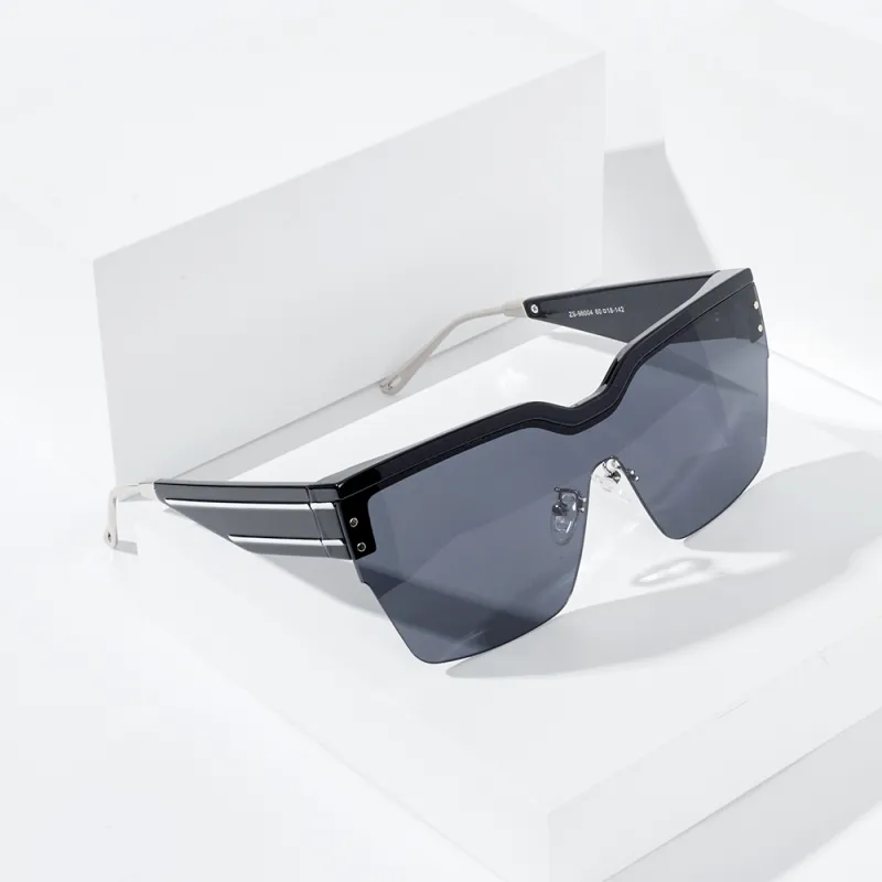 Anxious PC Metal Browline Sunglasses Unisex-8