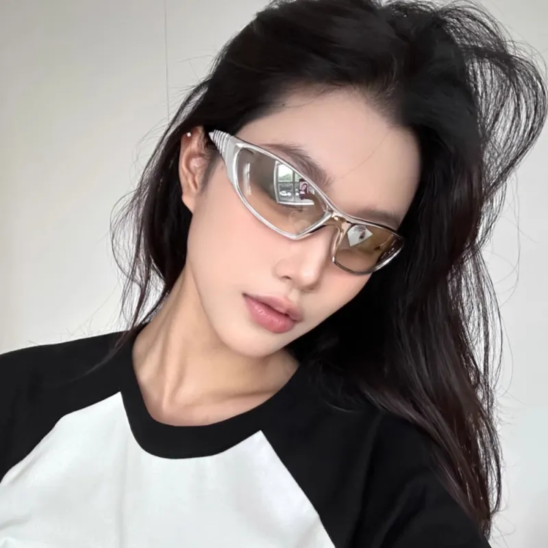 Anxious PC Irregular Shape Sunglasses Unisex-1