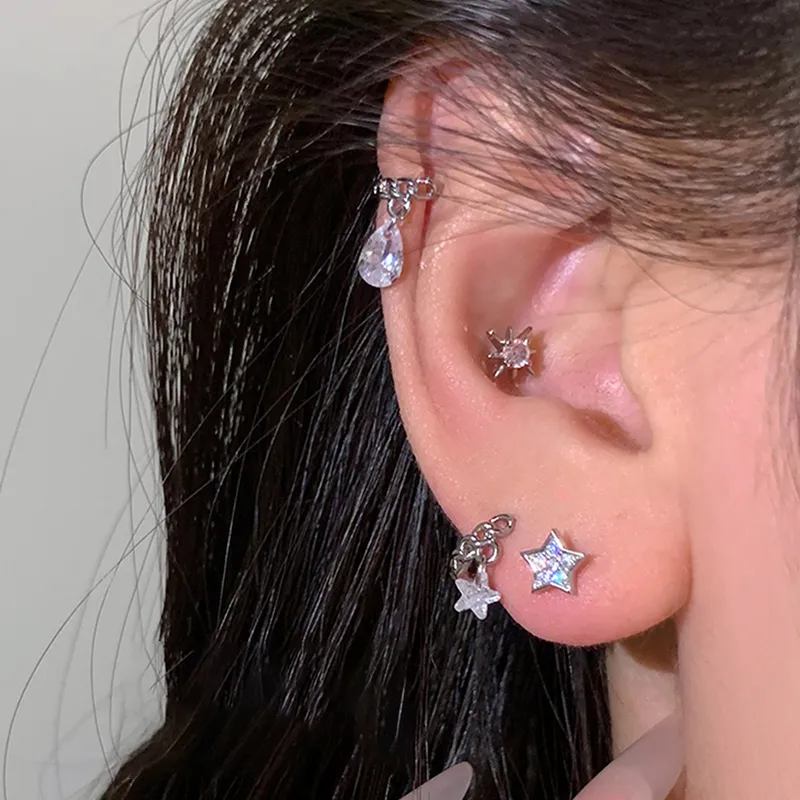 Anxious Titanium Steel Stud Earrings Women's-2