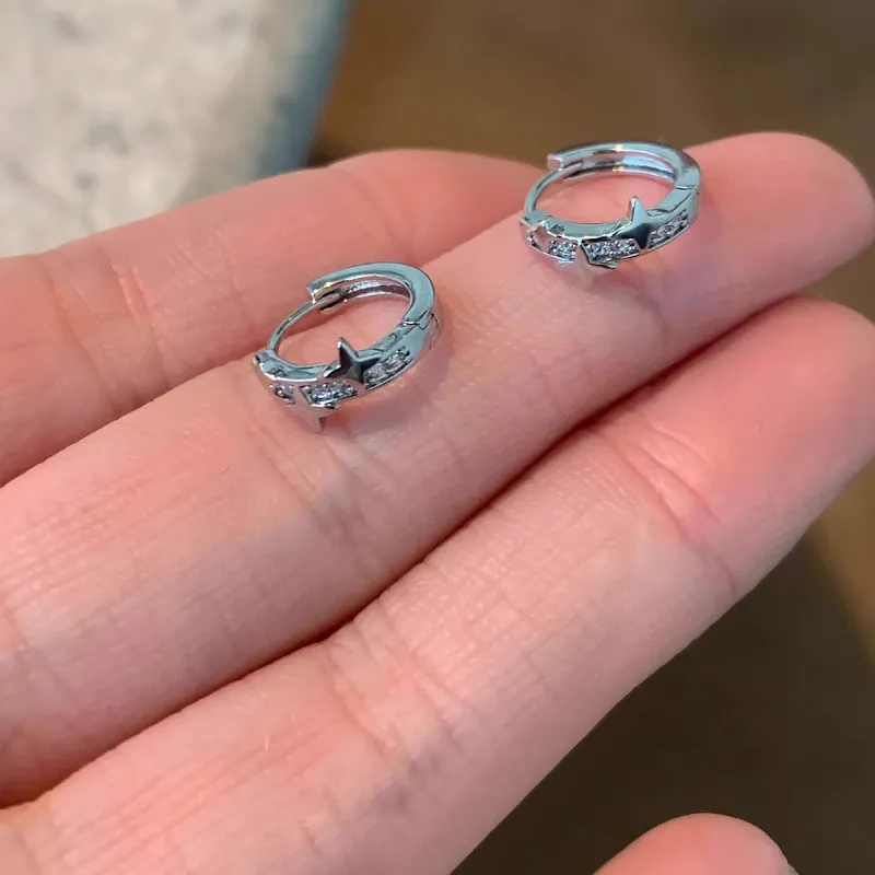 Anxious Titanium Steel Earrings Unisex-1