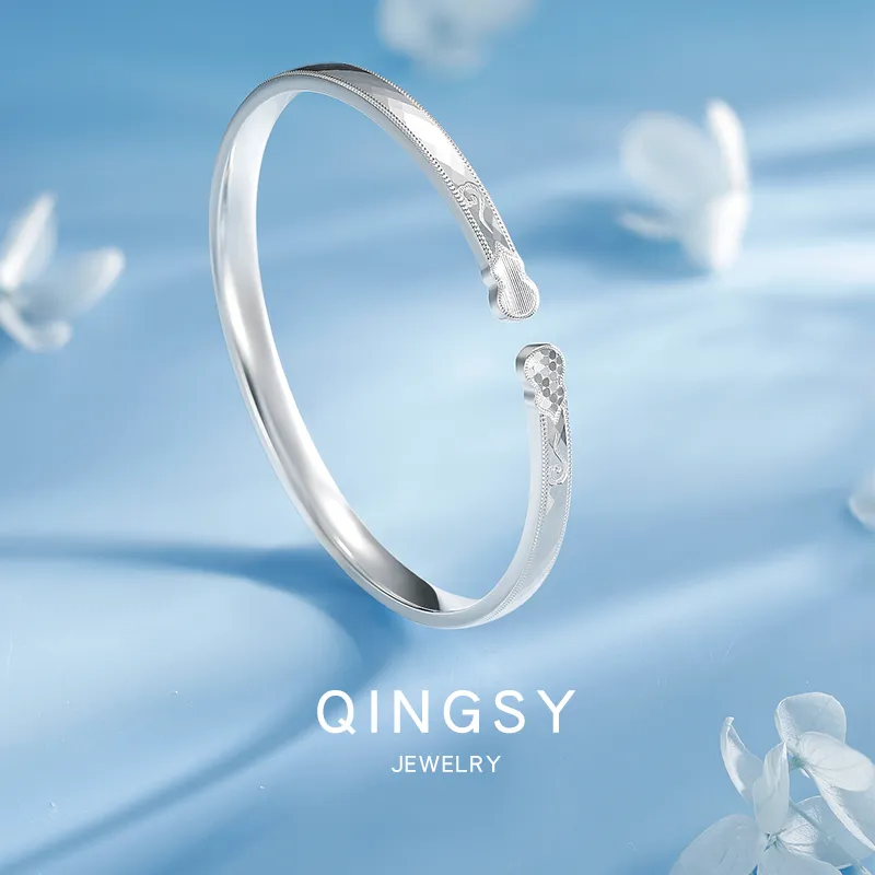 Sentimentality 9999 Pure Silver Bangles Unisex-1