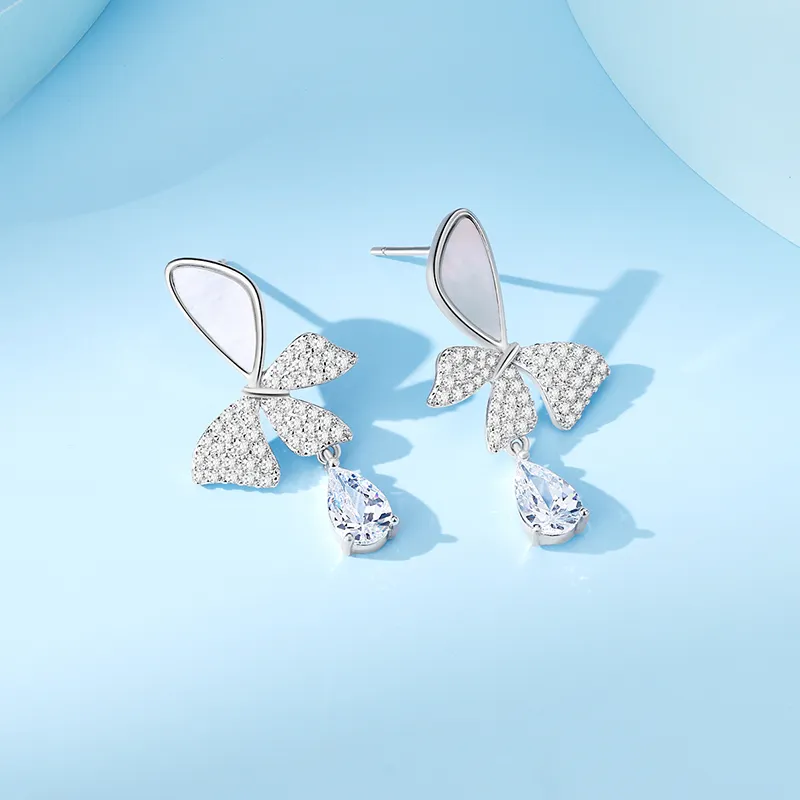 Sentimentality 925 Sterling Silver Stud Earrings Women's-3