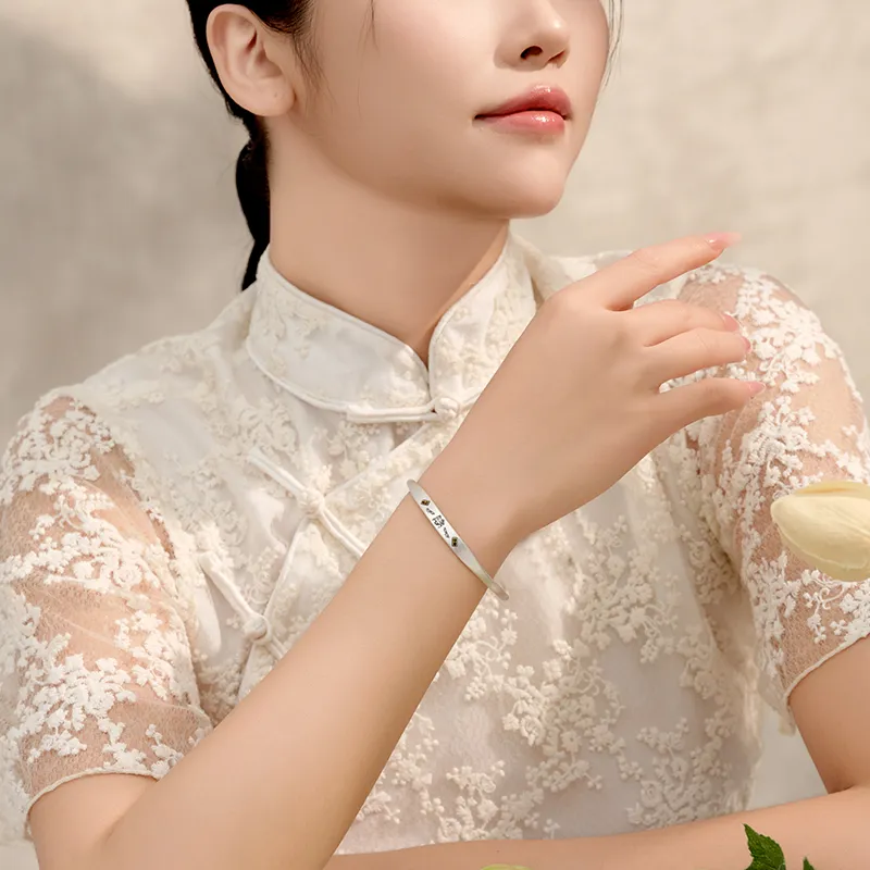 Sentimentality 999 Fine Silver Bangles Women's-3