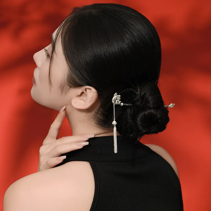 Sentimentality 999 Fine Silver Silver Hairpin Women's-4