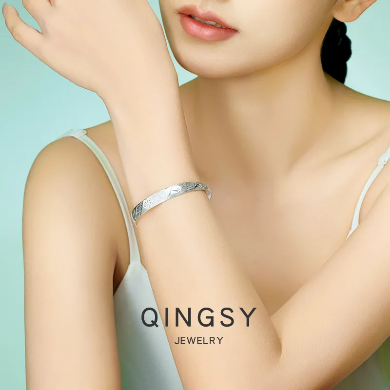 Sentimentality 9999 Pure Silver Bangles Women's-3