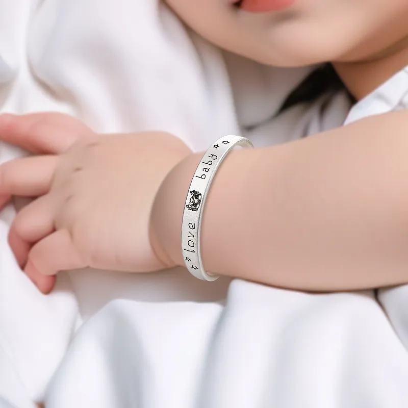 Sentimentality 999 Fine Silver Bangles Kids'-3