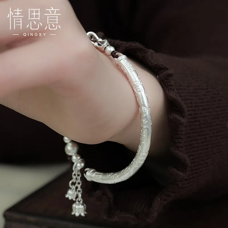 Sentimentality 9999 Fine Silver Bangles Women's-3