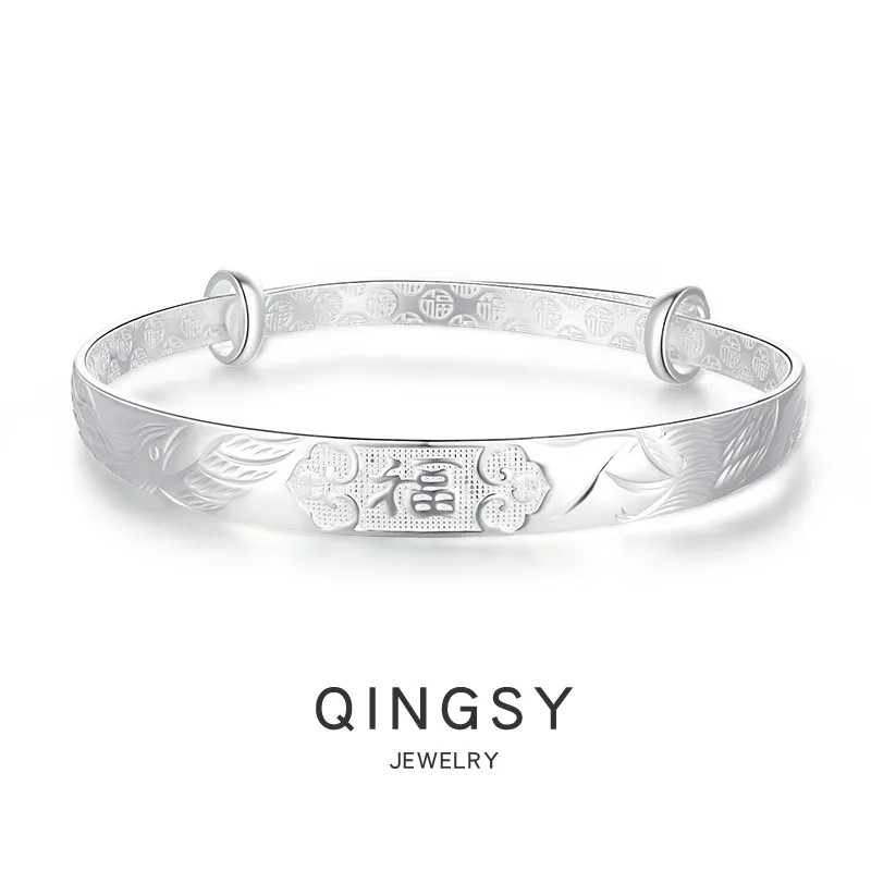 Sentimentality 9999 Pure Silver Bangles Women's-4