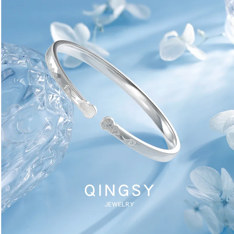 Sentimentality 9999 Pure Silver Bangles Unisex-2
