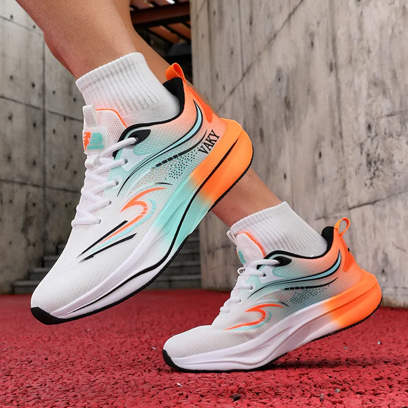 VAKY Cushioning, Slip Resistant, And Abrasion Resistant Low Top Carbon Plate Casual Running Shoes Unisex-9
