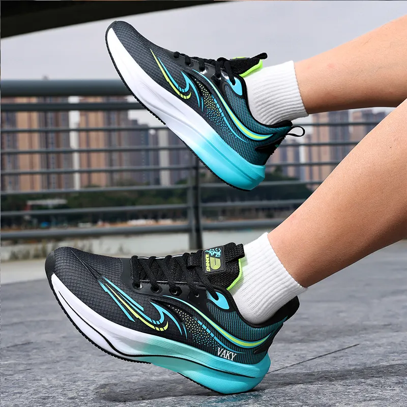 VAKY Cushioning, Slip Resistant, And Abrasion Resistant Low Top Carbon Plate Casual Running Shoes Unisex-13