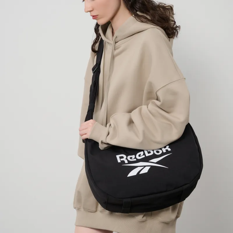 Reebok Fabric Crescent Moon Bag Shoulder Bag Medium Size Unisex Burgundy/Apricot/Matcha/Fuchsia/Black-4